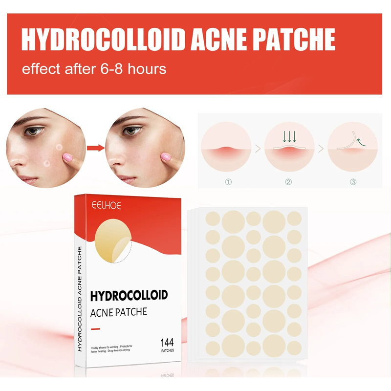 Hydrocolloid Acne Invisible Makeup Closed Mouth Acne Patch Clean Acne Waterproof Breathable Acne Muscle Repair Patch Female Male_voghion.com