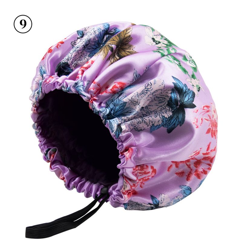 2025 Nuovo stile europeo e americano stampato raso sonno regolabile elastico pulsante capelli da donna berretto post-parto fabbrica_voghion.com