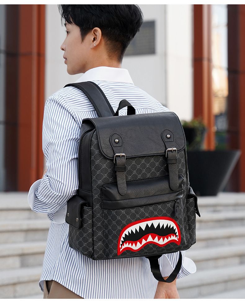 Rucsac pentru modă bărbătească, afaceri și agrement, rucsac de mare capacitate, grilă de călătorie minimalistă, rucsac nou pentru computer, stil nou_voghion.com