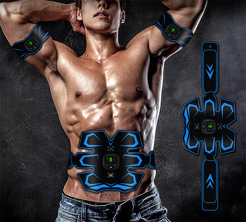 EMS Elektrischer intelligenter Muskelstimulator Fiess Trainer Bauchmuskeltraining Gewichtsverlust Aufkleber Körperabnehmen M 70% Rabatt_voghion.com