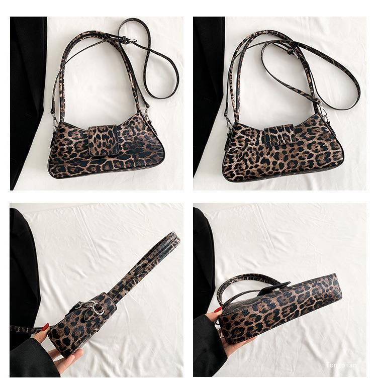 Leopard print bag texture hot girl style underarm bag female handbag versatile shoulder messenger bag_voghion.com