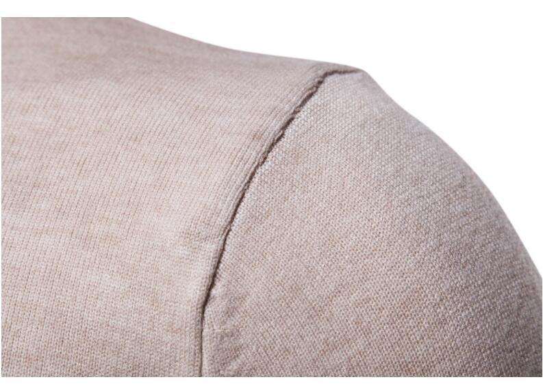 Pull coupe slim pour hommes, revers en laine, base épaisse_voghion.com
