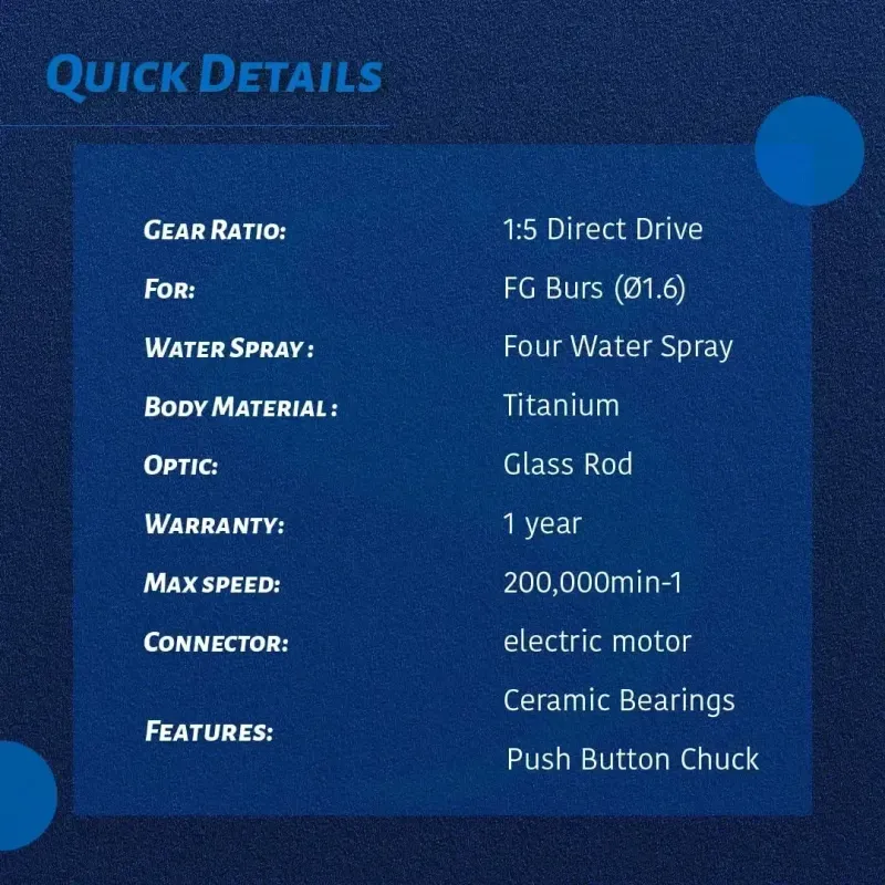 NSK Trykknap 1:5 Dental Kontravinkel Øger Hastighed Håndstykke Mini Hoved Ti Max X95L Indvendig Vandspray Rød Ring_voghion.com