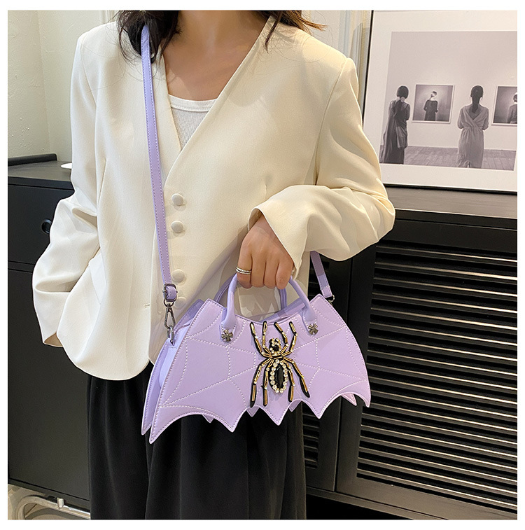 Women's Bags Handbag Fashion Creative Handmade Spider Bag Personality Embroidery Diamond Women's Bag PU Messenger Bag_voghion.com