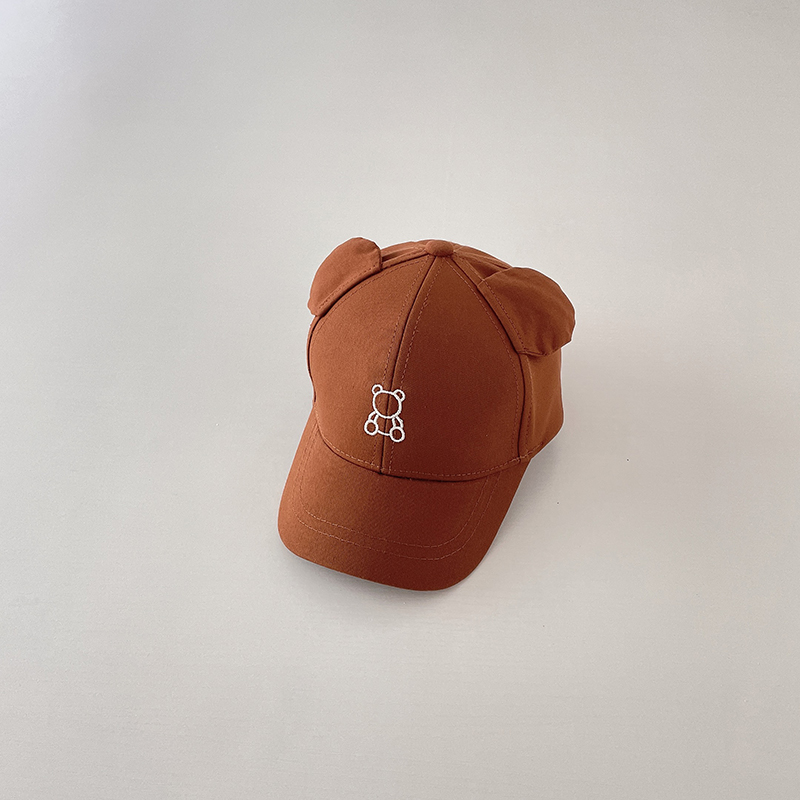 Sombrero Snapback de verano para niños, gorra de béisbol con bordado de oso bonito de dibujos animados para bebés y niños, sombreros de sol de algodón para niños_voghion.com