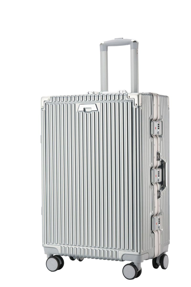 Durable ABS+PC Aluminum Frame Suitcase With 360° Spinner Wheels, Lightweight & Stylish Carry-On Luggage For Business Travel Multiple Colors_voghion.com