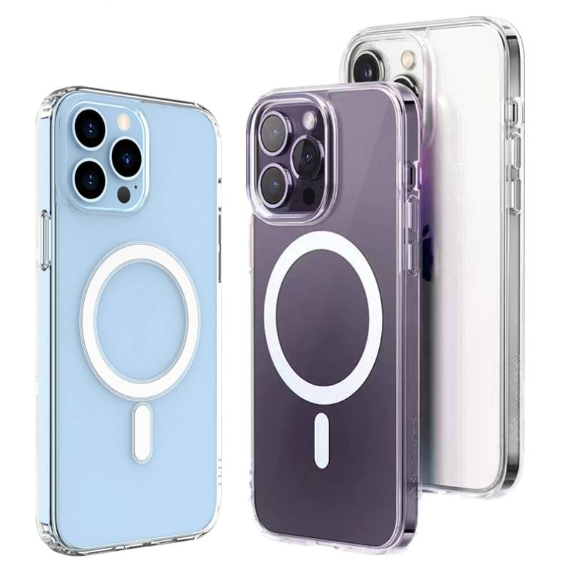 Luxury Clear Original Case For Magsafe For iPhone 16 15 14 13 12 11 Pro Max 15Plus 14Plus 16Plus Magnetic Wireless Charging Hard Acrylic Cover_voghion.com