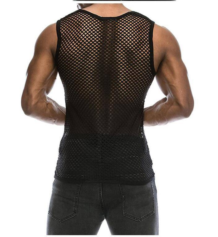 2025 Neues sexy Mesh-Top für Herren – Kurzarm (Langarm, ärmellos)_voghion.com