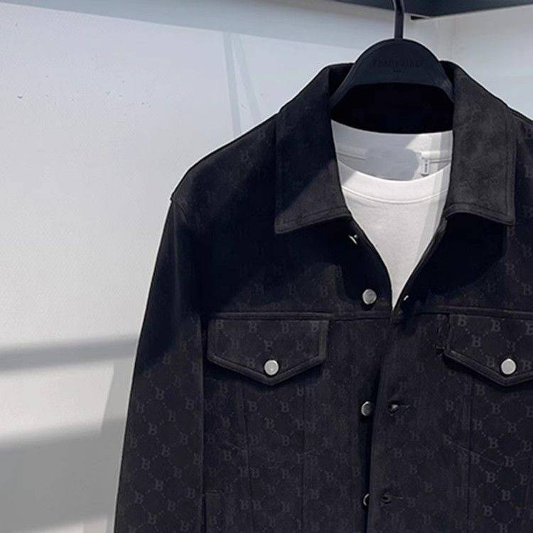 Herrenbekleidung 25 Herbst Neue Businessjacke Mode Hirschleder Arbeitskleidung Lose Jacke Reversmantel_voghion.com