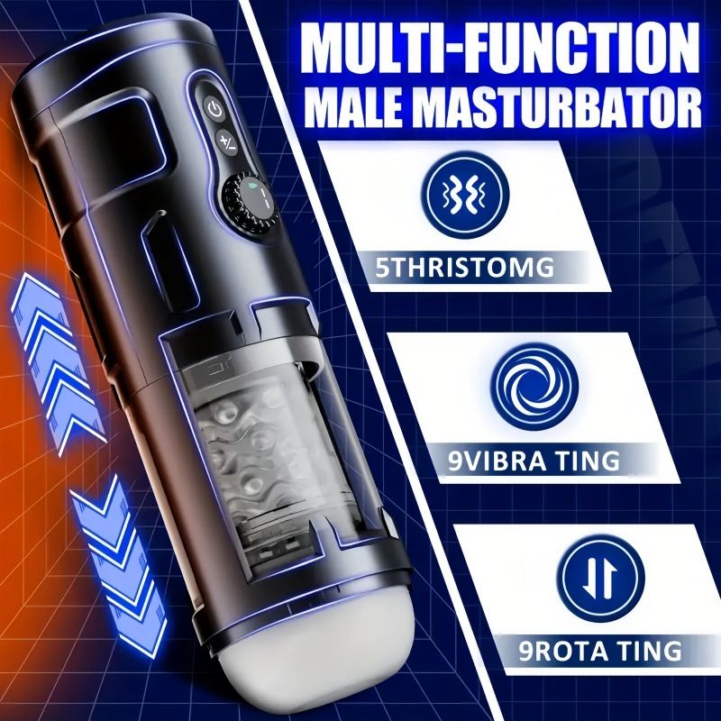 Nieuwe vliegtuigbeker met traploos instelbare snelheid, telescopisch roterend oefenapparaat voor mannelijke penis, stemmasturberend seksspeeltje voor volwassenen_voghion.com