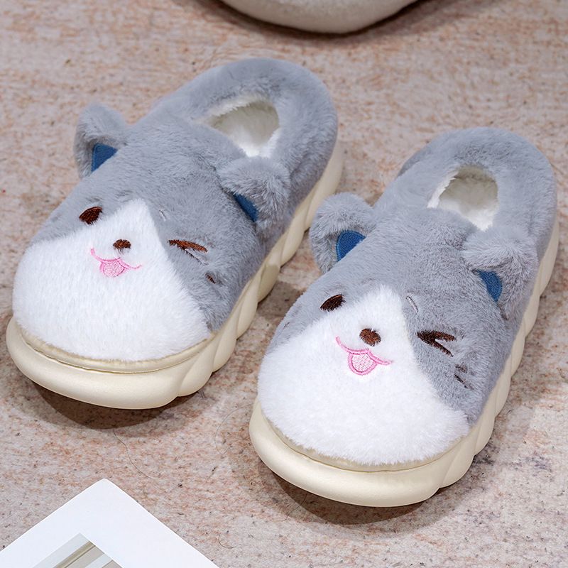Borsa e pantofole in peluche con simpatici cartoni animati per donne in autunno e inverno, fondo caldo e spesso, per interni, pavimento antiscivolo e mocio spesso_voghion.com
