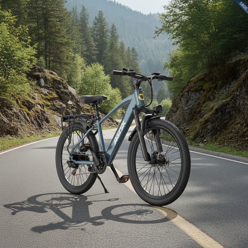 Bicicleta elétrica Aairsk S800 para adultos, bateria de 36V 13Ah, trava com cartão inteligente_voghion.com