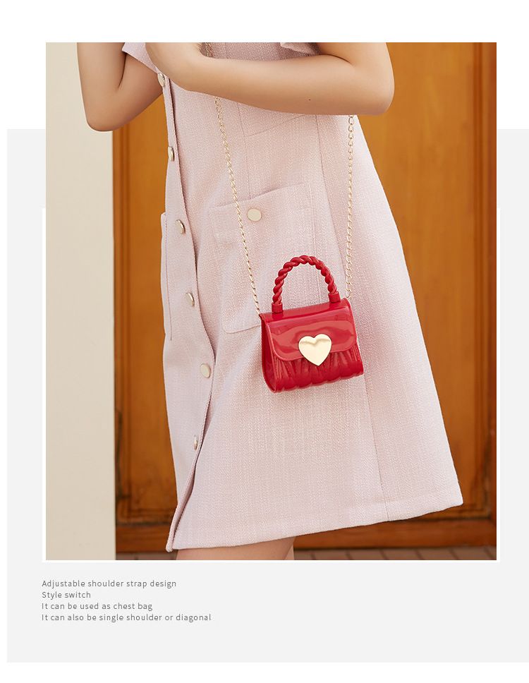 Borsa a mano per donna Borsa a cuore in gelatina Borsa a tracolla da donna_voghion.com