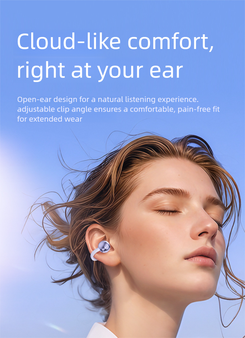 2025 New Clip-on Wireless Long Battery Life Private Noise Reduction Digital Display Bone Conduction Bluetooth Earphones_voghion.com
