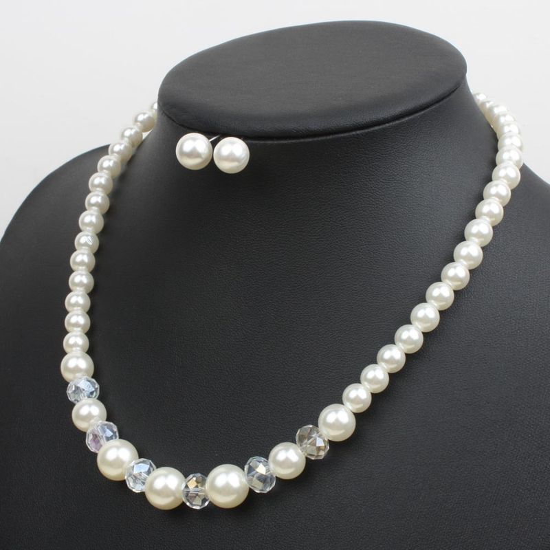 Cross Border Simple Pearl Feminino Curto Clavícula Corrente Europeia E Americana Moda Simples Atmosférica Pérola Colar_voghion.com