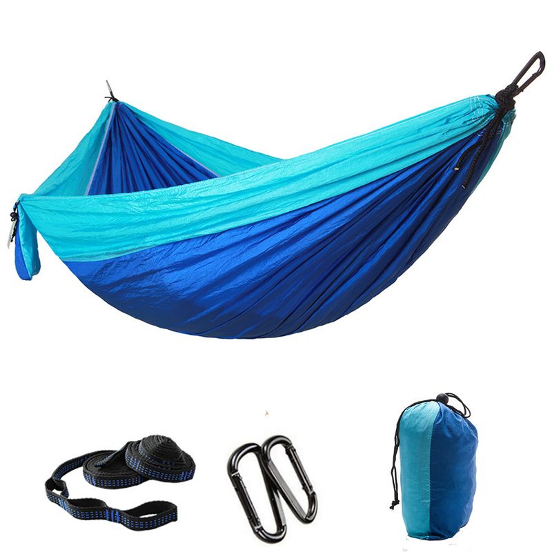 Amaca in tessuto di paracadute in nylon per esterni, singola, doppia, da campeggio, per ciclismo, da interno, per il tempo libero, altalena, sedia sospesa Shi Yi_voghion.com