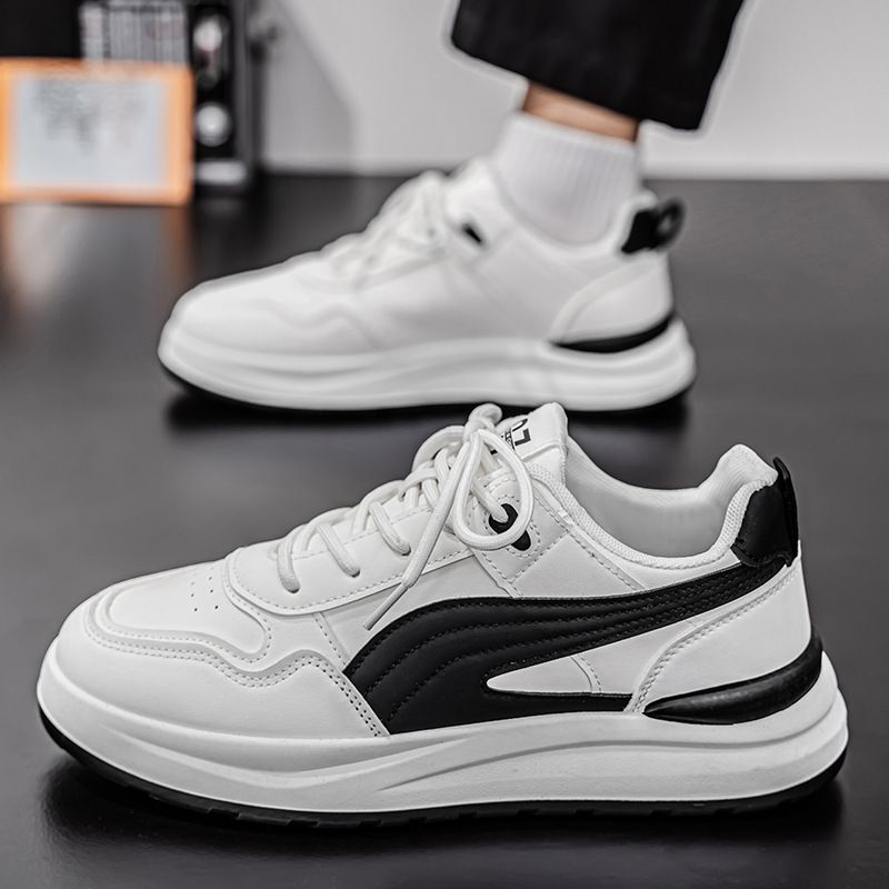 Spring New Fashion Versatile Comfortable White Sneakers Men's Trendy Lightweight Sports Board Shoes Men_voghion.com