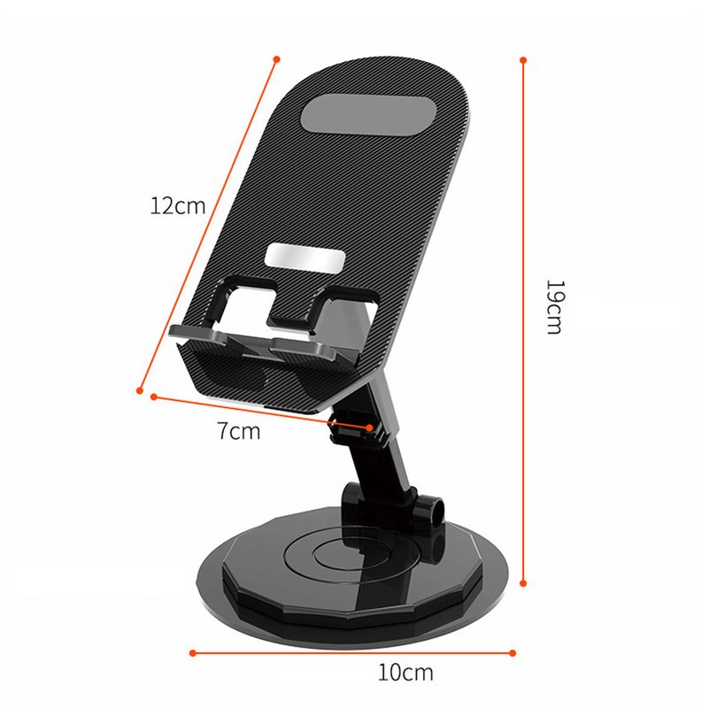 Handyhalter, faltbar, drehbar, stabil, rutschfest, mehrere Winkeleinstellungen, Ladeöffnung, zweiachsiger Telefonständer, kompakte Telefonhalterung_voghion.com