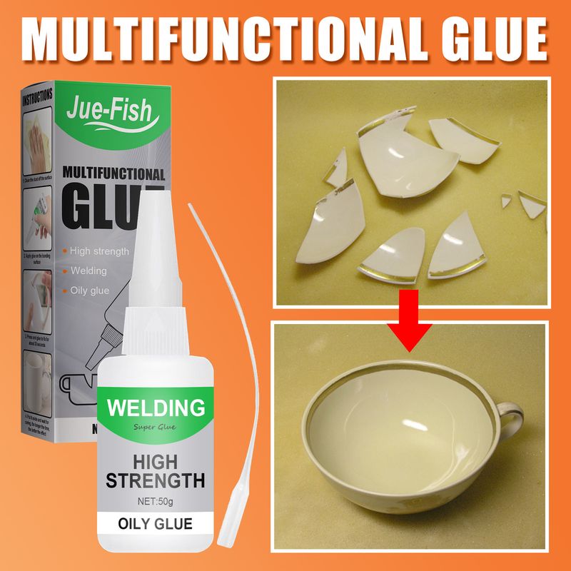 Jue-Fish Colla multifunzionale Legno Vetro Ceramica Speciale Trasparente Colla ad asciugatura rapida Colla universale impermeabile_voghion.com