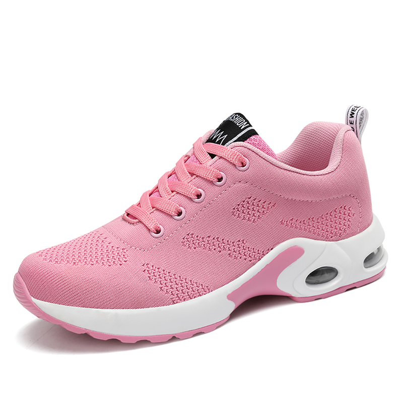 Sneakers da donna Scarpe da ginnastica casual in rete rosa Scarpe piatte da donna Sneakers morbide e leggere Calzature traspiranti Grandi_voghion.com