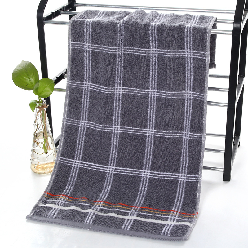 Serviette cadeau teint en fil de coton pur, vente en gros, serviette de ménage commerciale pour hommes anglais, super serviette pour le visage, petite serviette avec logo personnalisé_voghion.com