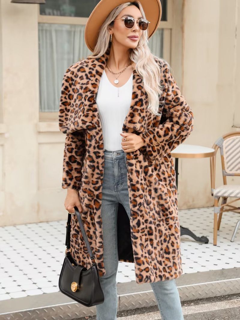 Luxury Faux Fur Coat – Winter Long Coat With Wide Lapel, Plush Warm Women’s Jacket (S-XXXL)_voghion.com