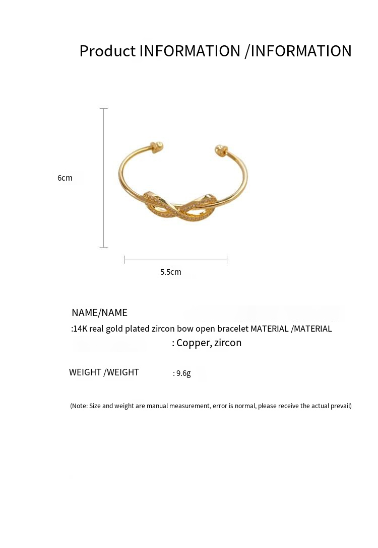 Valentine's Day hot bow open bracelet French high-grade temperament bracelet simple fashion hand accessories_voghion.com