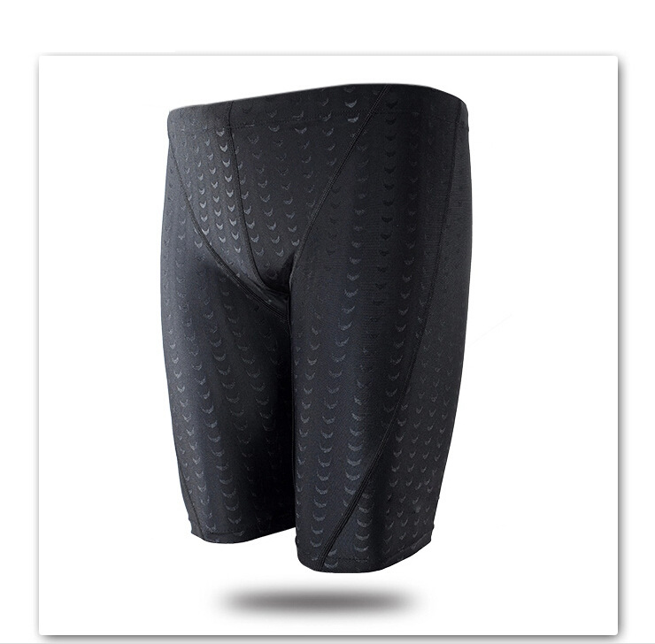 Man's clothing Men's quick-drying imitation sharkskin swimming trunks Breathable plus size boxer quarter swimming trunks_voghion.com