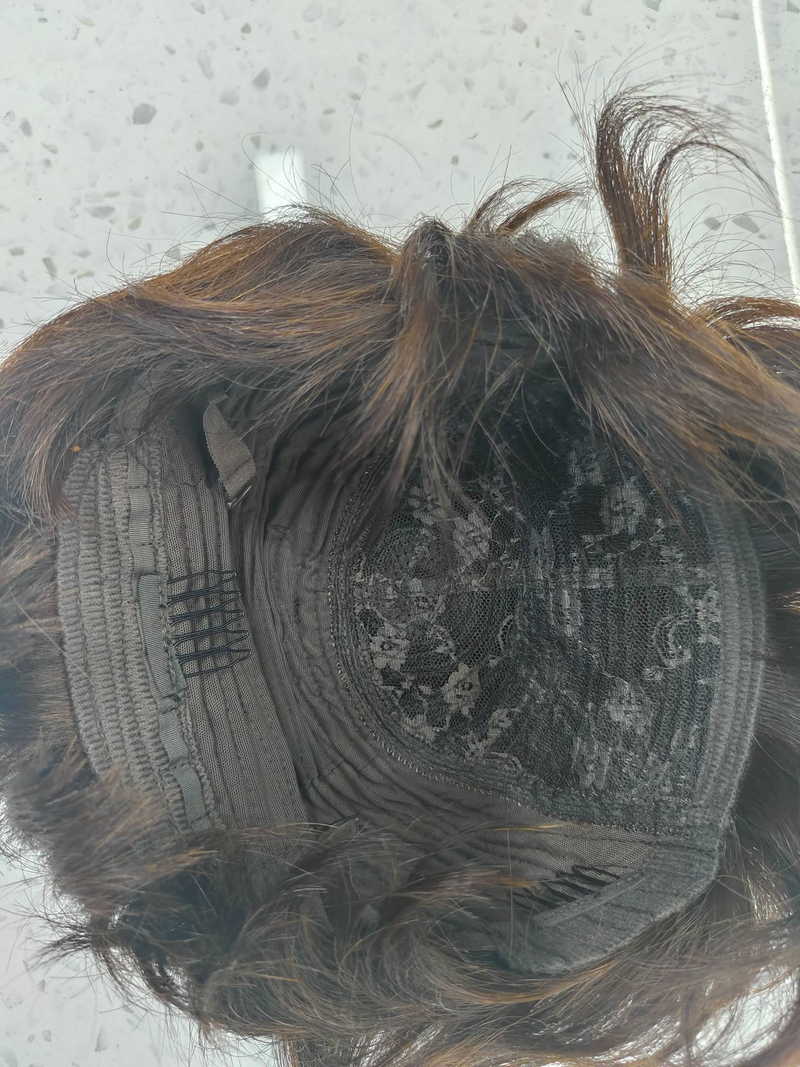 Pelucas cortas baratas del cabello humano del color del negro peluca de Bob pelucas rizadas cortas del cabello humano del corte del duendecillo_voghion.com