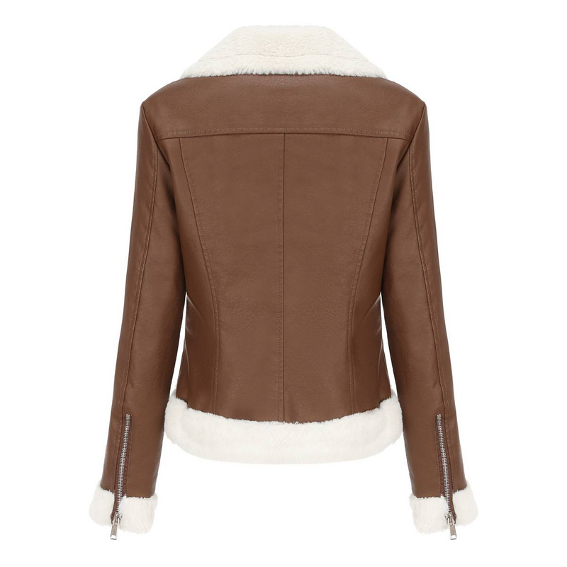 Neue langärmelige warme Reversjacke aus Wildleder für Damen im europäischen und n Pendler-Freizeitstil_voghion.com