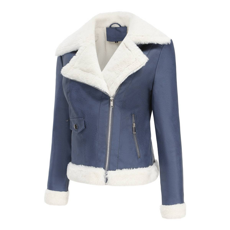 Neue langärmelige warme Reversjacke aus Wildleder für Damen im europäischen und n Pendler-Freizeitstil_voghion.com