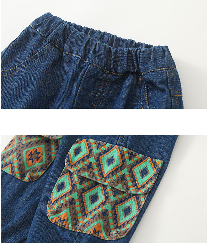 Mère et enfants garçons automne denim costumes nouveaux vêtements pour enfants pour garçons de petite et moyenne taille vêtements à la mode_voghion.com