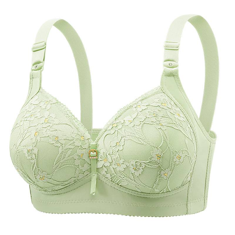 Women's Intimates New Large Size High End Embroidered Lace Jacquard Gathered Side Breast Sexy Back Bra Comfortable Women's Underwear_voghion.com