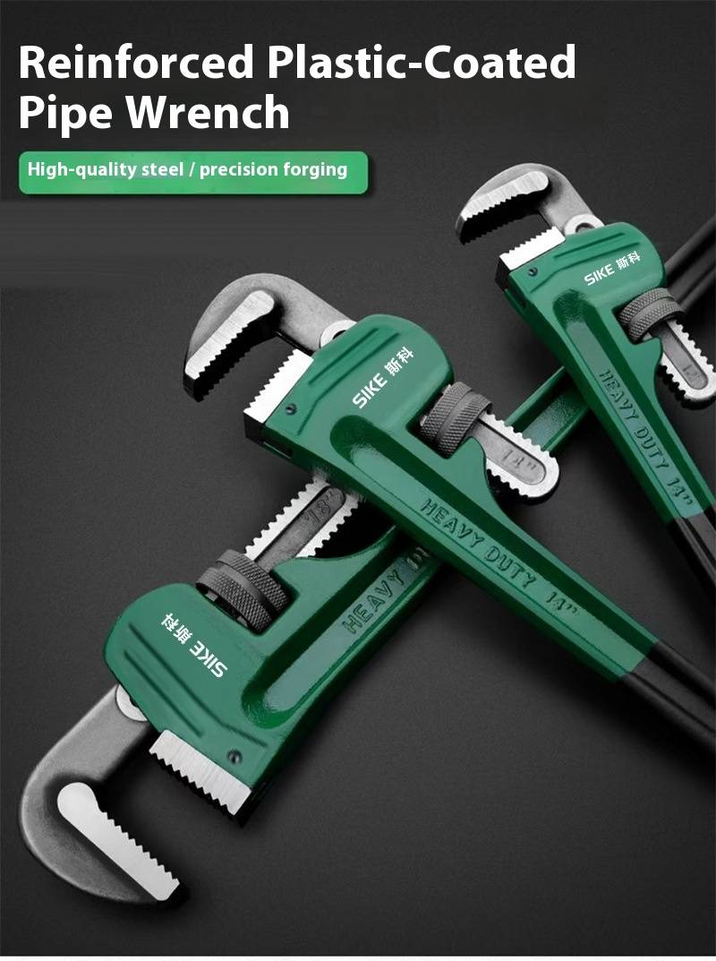 Heavy-Duty Pipe Wrench With Non-Slip Coated Handle, Adjustable Jaw For Plumbing, DIY, And Home Repairs – Carbon Steel Construction_voghion.com