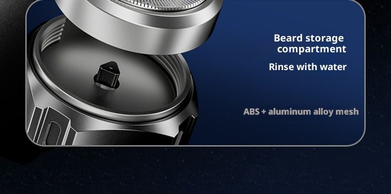 Mini-Elektrorasierer – 3D-Schwebeklingen, LED-Anzeige, IPX7-wasserdicht, per USB wiederaufladbarer Reiserasierer für Männer (Gunmetal/Schwarz)_voghion.com