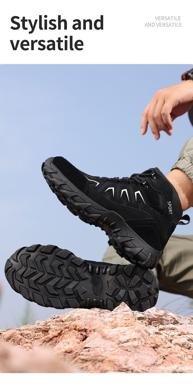 Buty robocze GUYISA z metalowym noskiem, odporne na rozbicie i przebicie, odporne na zużycie, wysokie, 5057BK 38-45_voghion.com