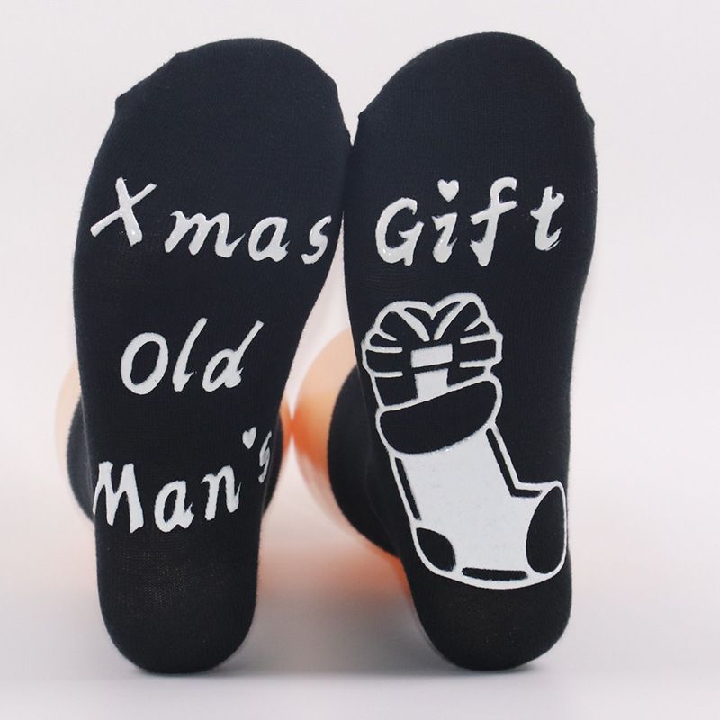 Calzini natalizi per uomo e donna, calzini antiscivolo con monogramma e tubo centrale_voghion.com