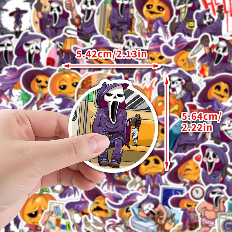 Stickers 50 Ghost And Pumpkin Head Graffiti Stickers Water Cup Computer Waterproof Decorative Stickers Halloween Stickers_voghion.com