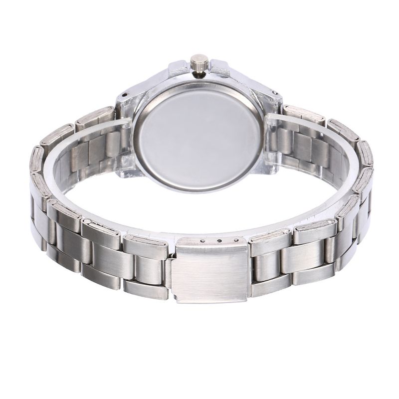 vendita calda retrò casual versatile cintura in acciaio legato da donna atmosferico con set di orologi da polso al quarzo con scala digitale_voghion.com