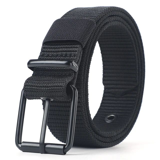 HOT Perforated canvas men's needle buckle student youth Korean version, versatile jeans belt, military training, extende_voghion.com