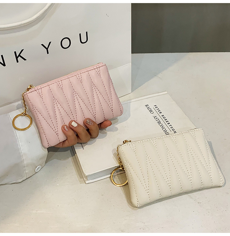 2023 Spring New Fashion Trend Short Wallet Women's Simple and Versatile Change Card Key Storage Bag_voghion.com