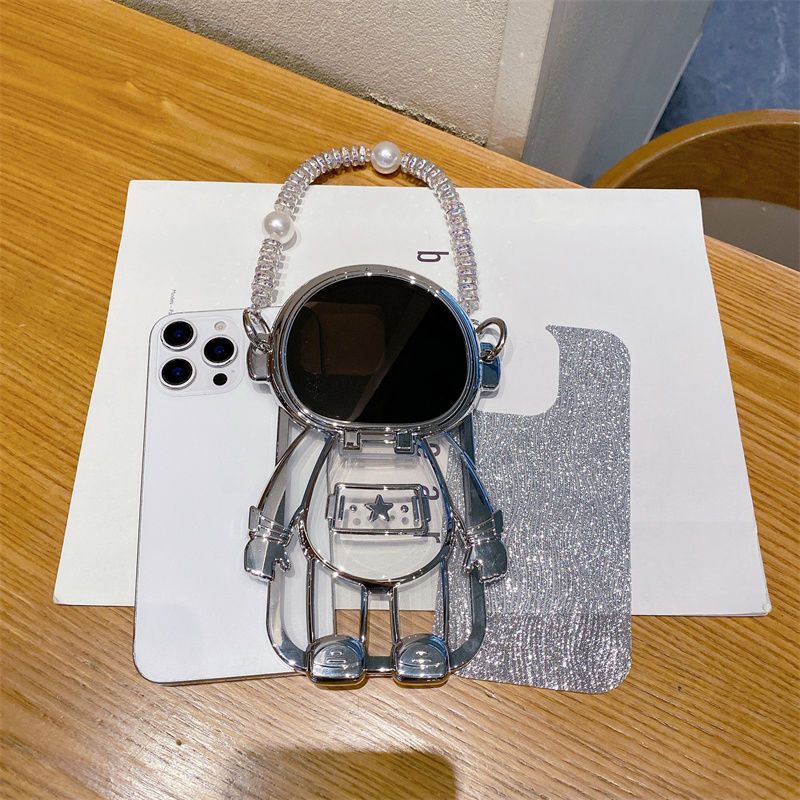 Coque miroir 3D pour iPhone 16 Max, 15, 14 Pro, avec dragonne, compatible avec les modèles 13 et 14 Pro Max._voghion.com