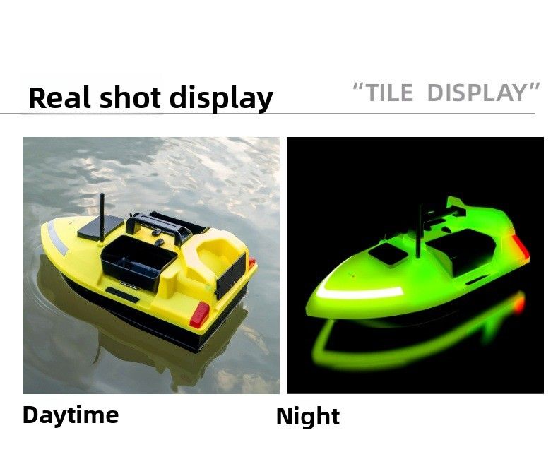 500m GPS Nesting Night Light Motor Three-Chamber 40-Point Positioning Fishing Boat Yellow Remote Control High-Speed Long_voghion.com