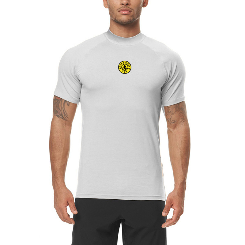 Sport herren lauf ausrüstung, gym kleidung, morgen lauf kleidung, basketball sport kurzarm training, engen_voghion.com