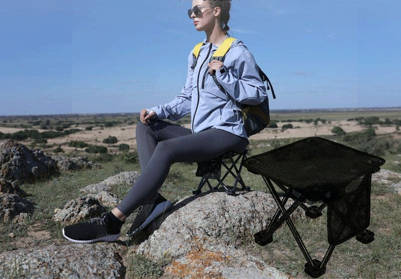 KingCamp Folding Outdoor Fishing Chair Travel Subway Queue Portable Stool Home Bench_voghion.com