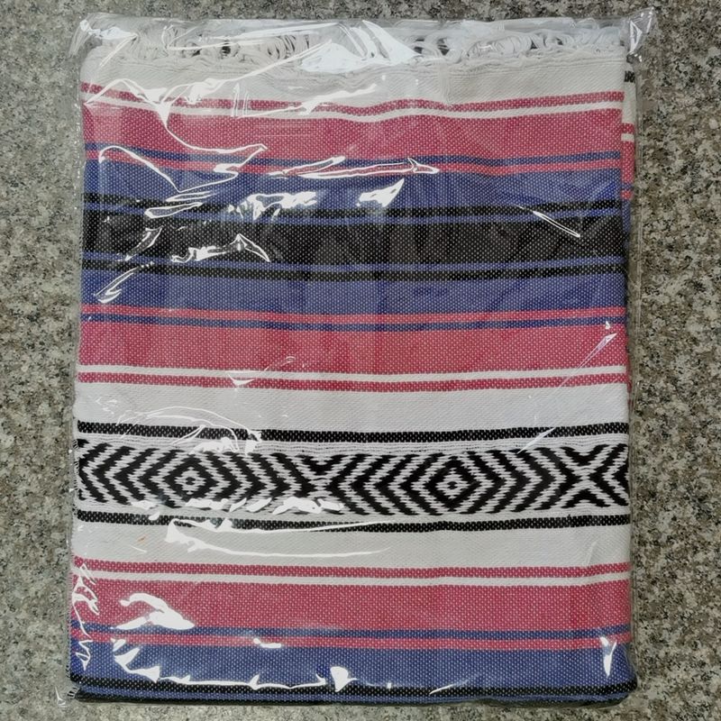 Mexican Blanket Geometric Tassel Style Blanket Woven Tassel Shawl Blanket Beach Blanket Picnic Mat Yoga Cotton Blanket_voghion.com