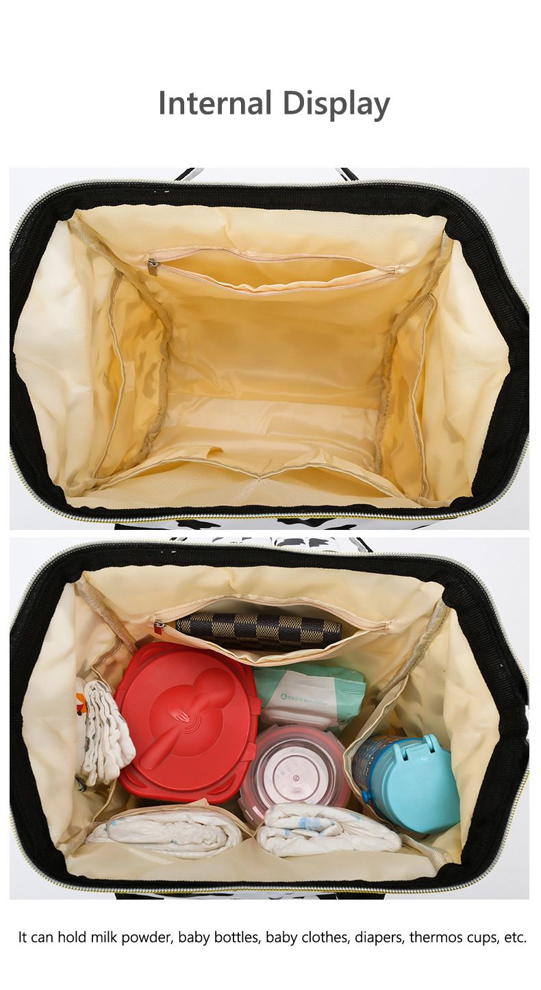 Wasserabweisende, tragbare Wickelstation mit großer Kapazität und Organizer für Babysachen, lässiger Schul-Umhängetasche-Rucksack_voghion.com