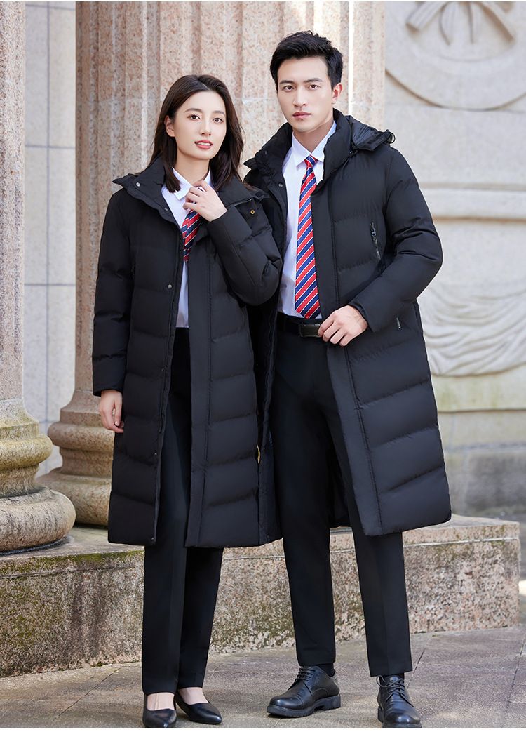 "Knee-Length Professional Cotton Coat – Unisex Winter Workwear For Property & Hospitality Staff"_voghion.com