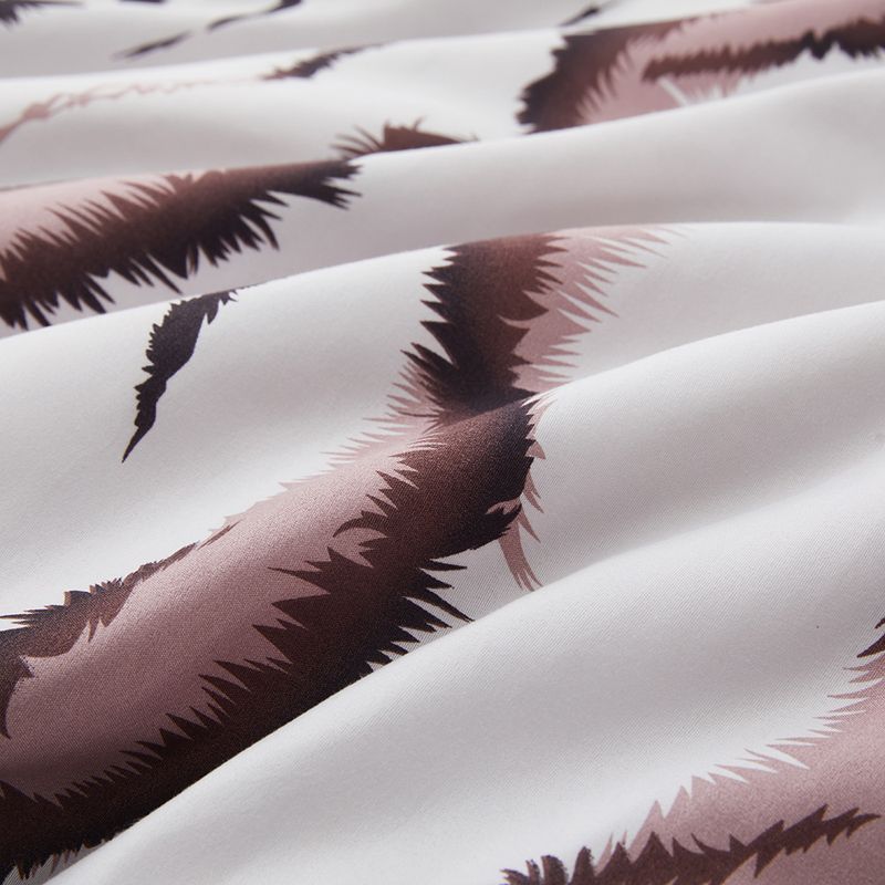 Dekbedovertrek met zwart-witte zebratextuur, dubbelzijdig bedrukt, dekbedovertrek, driedelige set van zacht polyester - gefreesde fluwelen textuur_voghion.com