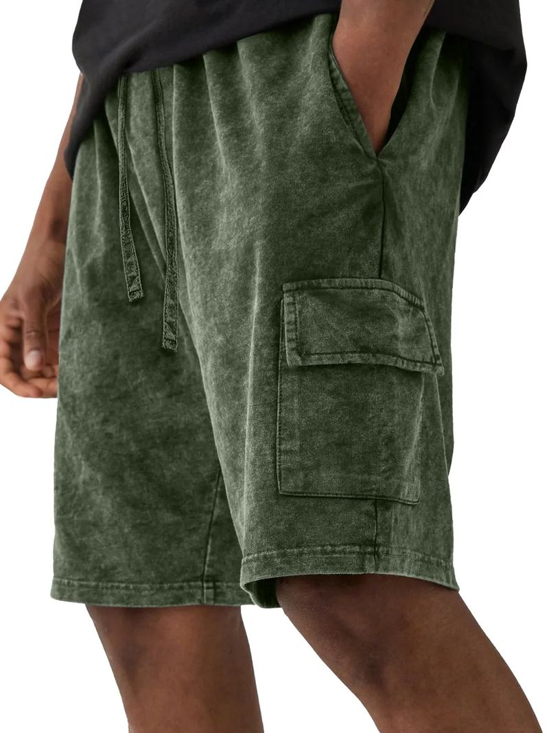 Herren Vintage Cargo Shorts - Lässige Sommershorts aus Baumwolle mit mehreren Taschen, bequem und stylisch, S-4XL_voghion.com